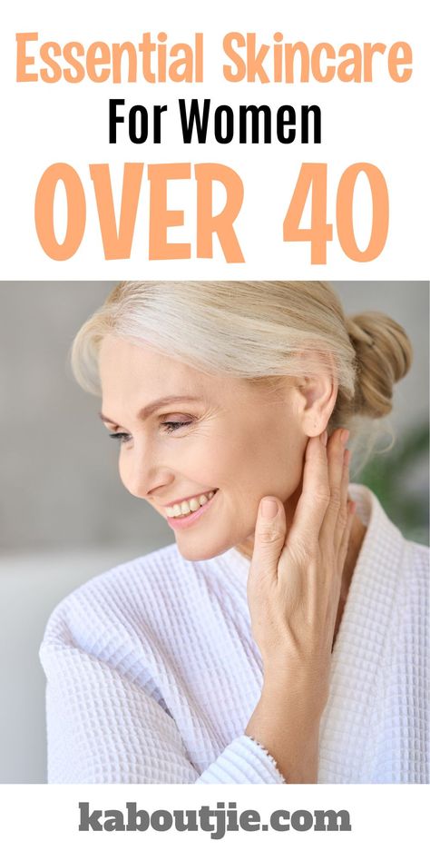 40 years old is the tipping point as far as aging goes, making skincare for women over 40 absolutely essential, here are the basics. #Skincare #Women #Beauty Look Younger At 40, Gen Z Fashion Trends, Anti Aging Exercise, Gen Z Fashion, Lip Care Tips, Eyeshadow Tips, The Tipping Point, Face Care Routine, Tipping Point