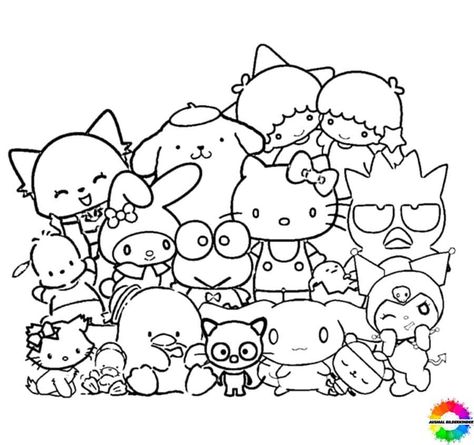 Sanrio Characters Coloring Pages, Mini Coloring Pages, Sanrio Coloring Pages, Sanrio Coloring, Hello Kitty Coloring Pages, Kitty Coloring Pages, Blank Coloring Pages, Monster Truck Coloring Pages, Mermaid Coloring Book