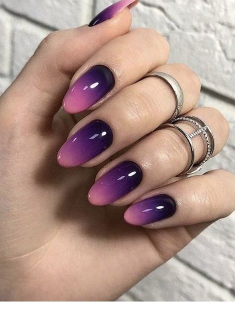 Ballerina Acrylic Nails, Purple Ombre Nails, Almond Press On Nails, Shop Press, Unghie Sfumate, Short Fake Nails, French Tip Acrylic Nails, Ombre Nail Designs, Fake Nails With Glue