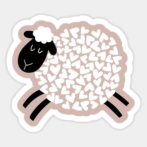 Funny sheep - Sheep - Sticker | TeePublic Sheep Sticker, Funny Sheep, Sticker Design, Sheep, Funny, Clothes, Design, Sticker Designs