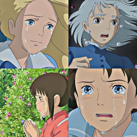 Ghibli Tears - Who doesn't want to forget Someone you shouldn't forget?!! ~.~ Ghibli Tears, Studio Ghibli Fanart, Personajes Studio Ghibli, Girl Face Drawing, Masterpiece Theater, Unicorn Illustration, Ghibli Artwork, Studio Ghibli Art, Ghibli Art