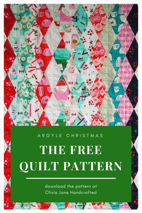 Its nearly time for Christmas in July! This FREE quilt pattern is designed for Christmas, but perfect for any season! Download the Argyle Christmas pattern here. Argyle Quilt, Quilt Pattern Free, Christmas Quilt Patterns, Quilt Pattern Download, Christmas Sewing Projects, Start Quilting, Quilt Sewing Patterns, Christmas Preparation, Quilt Block Tutorial