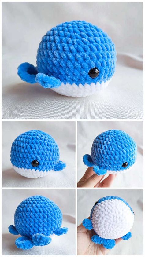 Baby Whale Crochet Free Pattern - Amigurumi #CrochetIdeas, #CrochetArt Crochet Toys Free Patterns Beginner, How To Crochet A Stuffed Animal For Beginners, Amigurumi Free Pattern Beginner Tutorial Crochet, 5 Min Crochet Projects, Crochet Whale Amigurumi Free Pattern, Cute Crochet Ideas Free Pattern, Whale Amigurumi Pattern Free, Cute Things To Crochet For Boyfriend, Amigurumi Whale Free Pattern