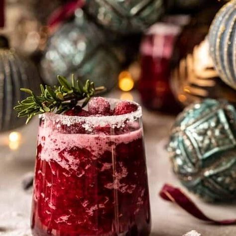 Frosted Mistletoe Margarita Punch - Half Baked Harvest Mistletoe Margarita, Margarita Punch, Tieghan Gerard, Festive Holiday Cocktails, Cranberry Margarita, Half Baked Harvest Recipes, Orange Liquor, Best Tequila, Harvest Recipes