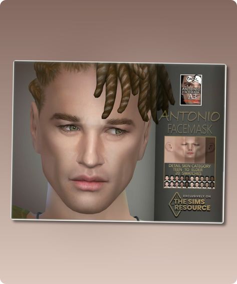 Sims 4 Face paint CC: Antonio Facemask Sims 4 Face Paint, Male Sims, Sims 4 Cc Download, Face Only, Makeup Cc, Sims 4 Cc Makeup, Face Paint Makeup, Model Nails, Skin Colors