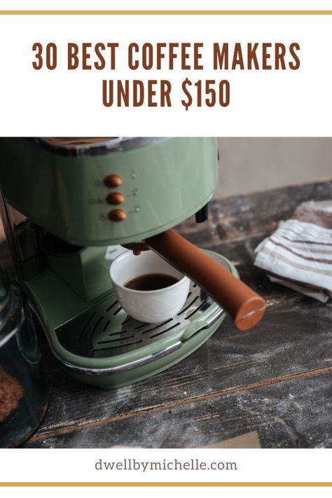 I met my now-husband back in college – and back then, we were on a budget! So when we were looking to buy a coffee maker for each of our apartments, we put our detective hats on and searched high and low for the best coffee makers under $150. Small Coffee Maker, Best Coffee Maker, Single Serve Coffee Makers, Single Serve Coffee, Premium Coffee, Coffee Makers, Milk Frother, Fresh Coffee, Coffee Pods