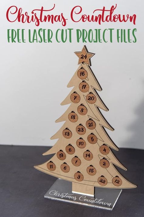 Download our Free Christmas Laser Cut SVG Files for your Laser Projects. Compatible with Glowforge and other Laser Machines. Commercial Use Included. Wooden Advent Calendar Svg, Glowforge Ornaments, Laser Cut Christmas, Glowforge Projects, Tree Project, Glowforge Ideas, Glow Forge, Bazaar Ideas, Laser Engraved Ideas