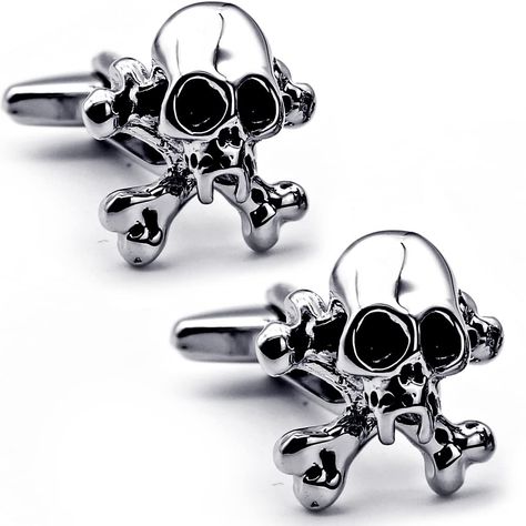 Skull Shaped Stainless Steel Jewelry For Gifts, Gothic Skull Jewelry For Anniversary, Luxury Skull-shaped Ring As Gift, Unique Nickel-free Skull Ring Gift, Mens Cuff Links, 3d Skeleton, Gothic Skeleton, Skull Cufflinks, Mens Cuff