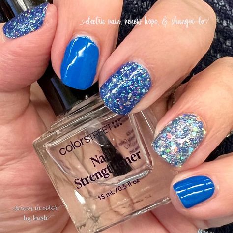 Blueberry Blast Color Street Combo, La Nails, Street Nails, Fabulous Nails, Color Street Nails, Nail Inspiration, Color Street, Blue Nails, Polished Look