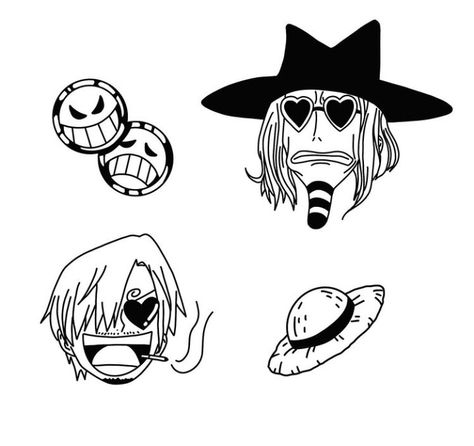 One Piece Patches Tattoo, Sanji Tattoo, Daily Doodles, One Piece Tattoos, Flash Tattoos, Doodles Drawings, Cute Doodles Drawings, Manga Anime One Piece, Anime Tattoos