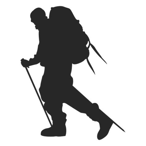 Man hiking silhouette #AD , #AFF, #Aff, #silhouette, #hiking, #Man Hiking Silhouette, Trekking Quotes, College Flyer, Hiking Girl, Woman Hiking, Mountain Svg, Wild Camp, Mountain Silhouette, Cartoon People