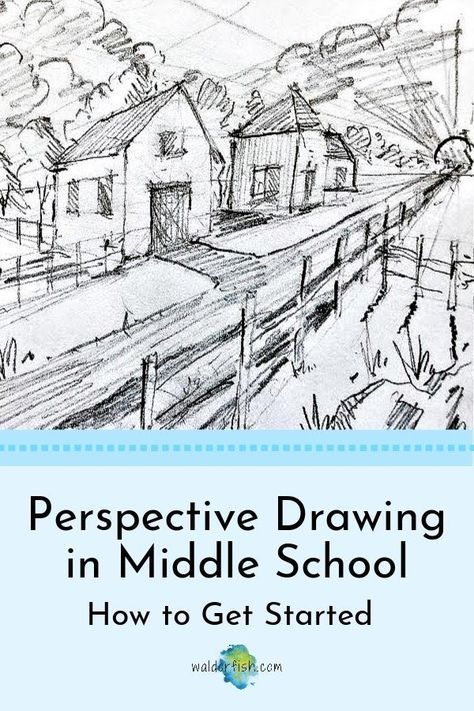 Teaching Perspective, Art Middle School, Waldorf Art, 7th Grade Art, Middle School Art Projects, Art Lessons Middle School, Perspective Drawing Lessons, Perspective Art, Drawing Exercises