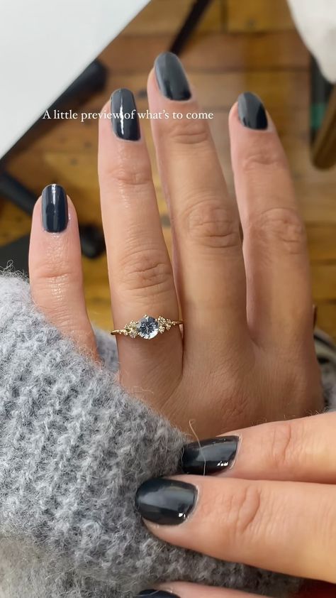 This is our signature Snowdrift Ring with an ice blue Montana sapphire. This specific ring has been claimed, but we just might have… | Instagram Snowdrift Ring, Montana Sapphire Ring, Montana Sapphire, Jewelry Lookbook, The Works, Engagement Rings Sapphire, Blue Rings, Email List, Ice Blue