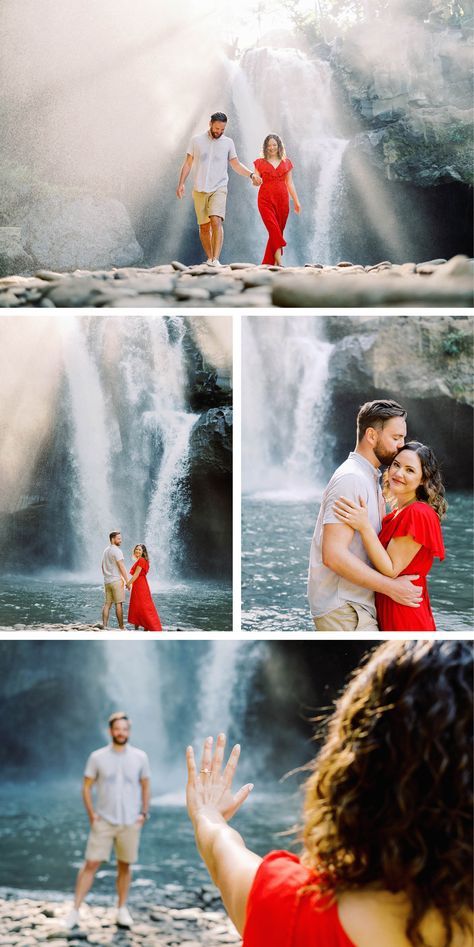 Pre Wedding Shoot Ideas Waterfall, Prewedding Photography Kerala, Waterfalls Couple Photography, Couple Poses In Waterfall, Falls Couple Photoshoot, Water Fall Couple Pictures, Waterfall Pre Wedding Shoot, Pre Wedding Photoshoot Waterfall, Waterfall Photography Couple