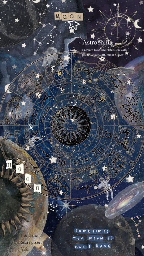 #astrology #astronomy #astronaut #space #stars #night #moon #galaxy #aesthetic #dark #spaceaesthetic #mood #sun Astronomy Collage, Astronaut Wallpaper, Artistic Wallpaper, Backgrounds Aesthetic, Aesthetic Space, Witchy Wallpaper, Celestial Art, Edgy Wallpaper, Dark Wallpaper Iphone