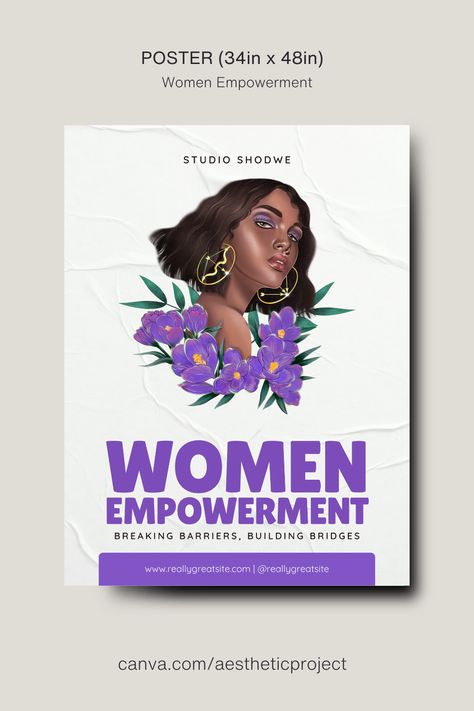 Join the movement of empowerment and inspiration with our captivating 'Purple Floral Women Empowerment Poster'. Let's celebrate strength, resilience, and unity as we champion the power of women everywhere! Women Empowerment Design, Woman Empowerment Poster, Women Empowerment Poster, Sociology Project, Power Of Women, Campaign Design, 3rd Anniversary, Women In Leadership, Woman Illustration