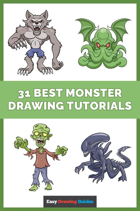 Monster Doodles Easy, Easy Monster Drawing, Fictional Monsters, Monster Drawing Ideas, Draw Monster, Doodle Monster, Giant Dinosaur, Monster Drawing, Monster Face