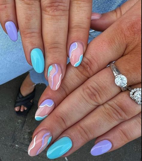 Summer Nail Inspo Purple, Summer Nails 2023, Nails Art Designs, Simple Gel Nails, Summery Nails, Cute Gel Nails, Nails 2023, Short Acrylic Nails Designs, Pink Acrylic Nails