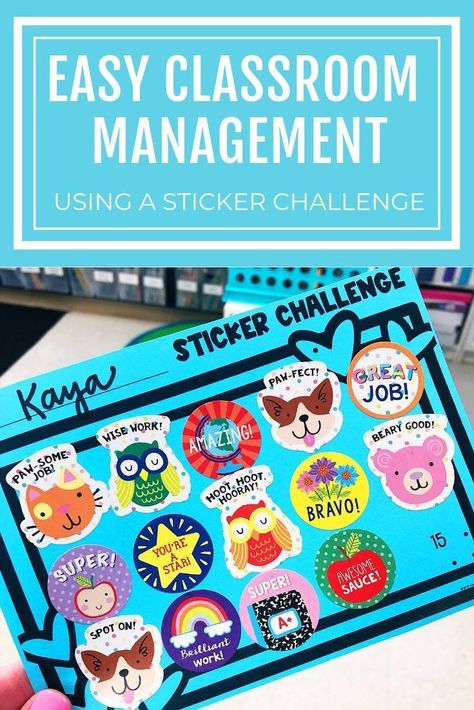 Student Behavior Management, Individual Student Rewards, Individual Student Behavior Management, Behavior Management In The Classroom Kindergarten, Classroom Management Kindergarten, Preschool Classroom Management, Kindergarten Behavior Management, Preschool Behavior Management, Sticker Challenge