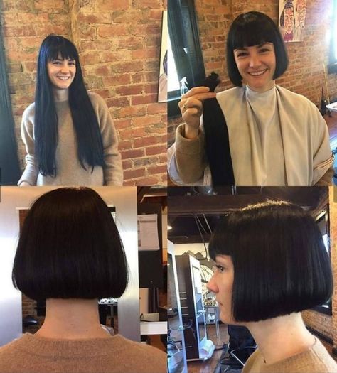 Womens Bob Hairstyles, Hair Donation, Straight Short Bob, Bobbed Hair, Shaved Hair Women, Funky Hair, Stacked Bob Hairstyles, Long Hair Ponytail, Hair Wigs For Black Women