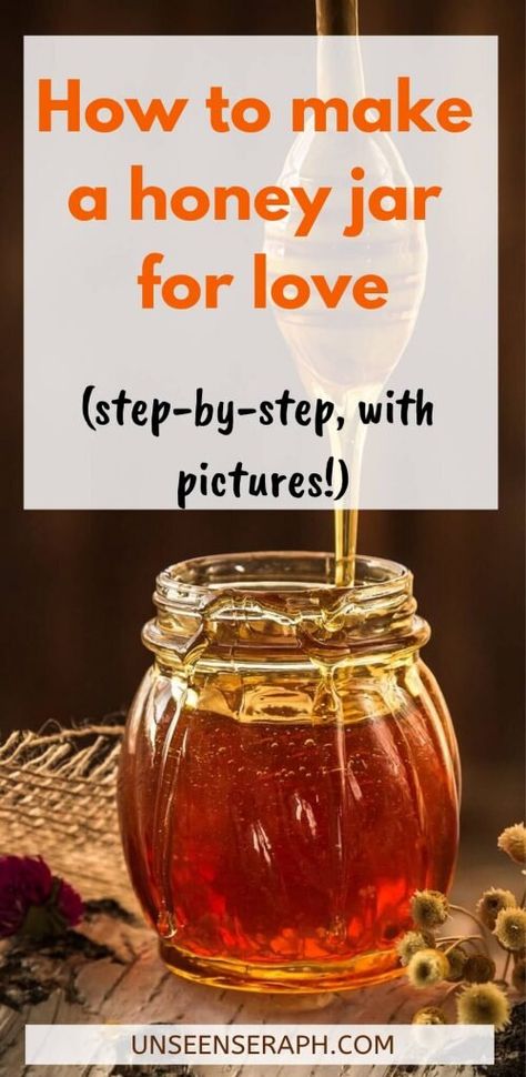 How To Make A Honey Jar For Love (With Pictures) — Unseen Seraph Honey Jar Spell, Karma Spell, Witchy Items, Spelling Online, Real Love Spells, Hoodoo Spells, Honey Jars, Easy Love Spells, Jar Spells