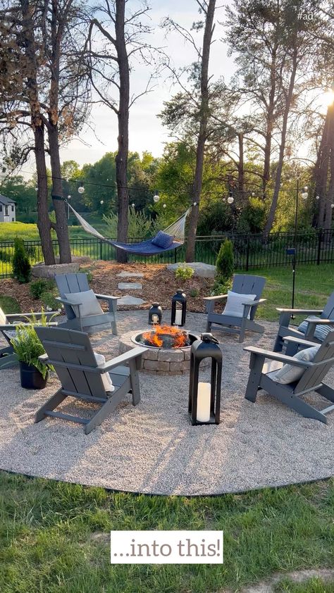 Front Landscaping Ideas, Outdoor Fire Pit Area, Outdoor Fire Pits, Fire Pit Landscaping, Backyard Fireplace, Outdoor Living Design, Fire Pit Area, Fire Pit Designs, Backyard Paradise