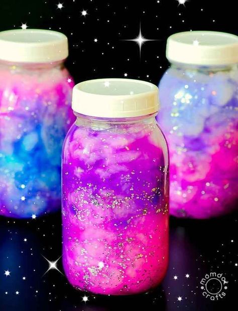 Fill a jar with a nebula. fun kids crafts, kid ideas, #kids #diy kids diy ideas Nebula Jars, Diy Galaxy Jar, Galaxy Jar, Diy Galaxy, Crochet Geek, Tokyo Disney Sea, Diy And Crafts Sewing, Jar Diy, Crafts For Kids To Make