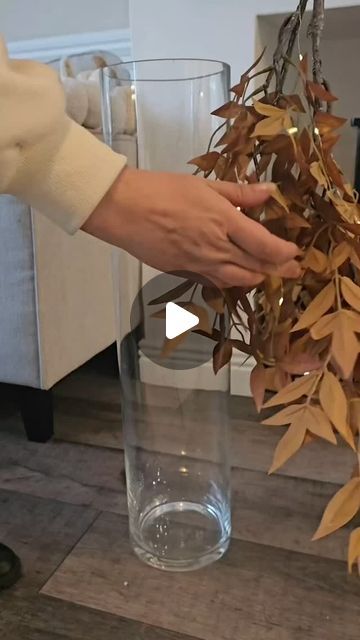 My House Looks on Instagram: "Amazing idea🍁 by @littlepettittpad Tag someone who needs to see this 🤩

Follow @myhouselooks for more
.
.
.
#halloween #diydecor #diyideas #diylove #diy #diy #dıy #diyinspiration #interiör_and_living" Tall Thanksgiving Centerpieces, Flower Arrangements Thanksgiving, Thanksgiving Vase Ideas, Thanksgiving Vase Filler Ideas, Cornucopia Centerpiece Diy, Tall Glass Cylinder Vase Ideas, Large Floor Vases Decor Ideas, Fall Vase Filler Ideas, Tall Glass Vase Ideas