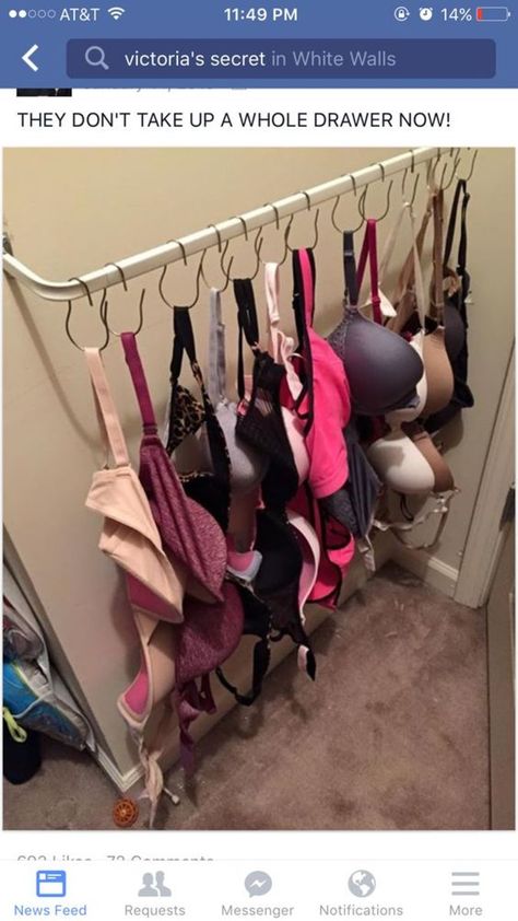 Bra Display, Bra Organization, Bra Storage, Diy Bedroom Storage, Closet Diy, Wardrobe Organisation, Clothes Closet Organization, Closet Organization Diy, Bedrooms Ideas