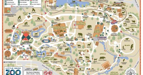 Zoo Map, Carnivorous Animals, Zoo Project, Reptile House, Campus Map, Little Rock Arkansas, Great Ape, Asian Elephant, Us Travel Destinations