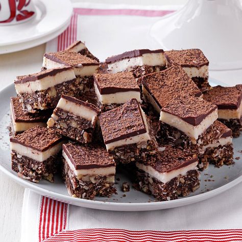 Tiramisu Nanaimo Bars Nanaimo Bars Recipe, Nanaimo Bar Recipe, Nanaimo Bars, 8x8 Pan, Baking Cocoa, Tiramisu Recipe, Melting Chocolate Chips, Bars Recipe, Best Cookie Recipes