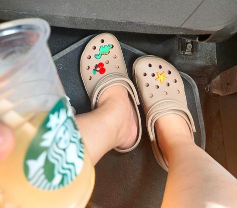 Tan Crocs, Crocs Ideas, Crocs Fashion, Lazy Sunday, Birkenstock, Sandals