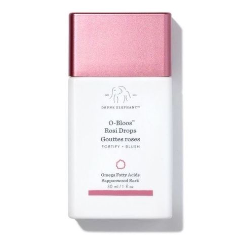 Drunk Elephant Skincare Pink, Pink Drunk Elephant, Things To Add To Ur Wishlist, Wishlist Background, Drunk Elephant Rosi Drops, Rosy Drops, Drunk Elephant Drops, Skin Care Drunk Elephant, Pink Skincare Products