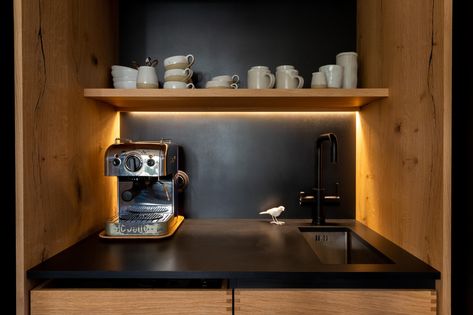 Attic Kitchen, Country Manor House, Coffee Station Kitchen, Boiling Water Tap, Larder Cupboard, Bespoke Kitchen Design, Water Station, Prep Sink, Instagram Light