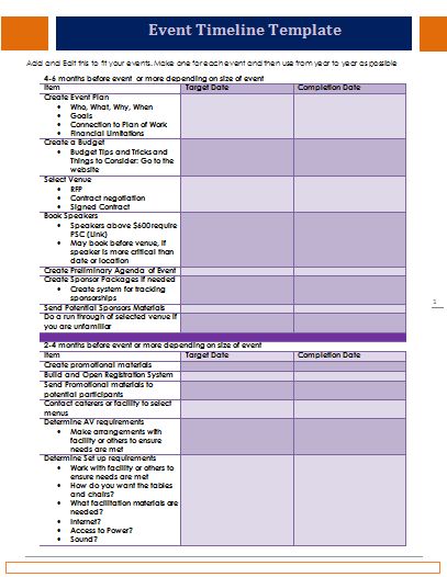 event timeline template Event Timeline Template, Event Timeline, Event Planning Timeline, Event Planning Binder, Party Timeline, Planning School, Event Planning Website, Event Planning Printables, Event Planning Business Cards