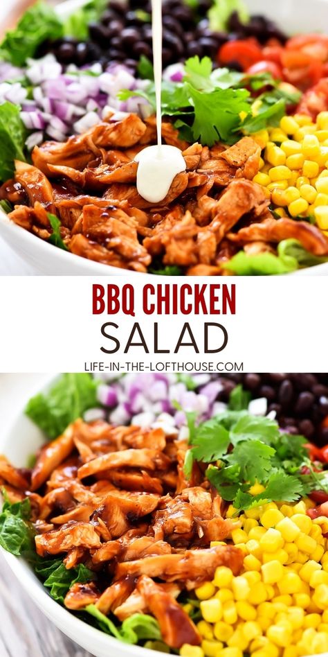 Luau Salad, Cheesecake Factory Recipe, Chicken Black Beans, Black Beans Corn, Bbq Salads, Bbq Chicken Salad, Best Salad Recipes, Salad Recipes For Dinner, Yummy Salad Recipes