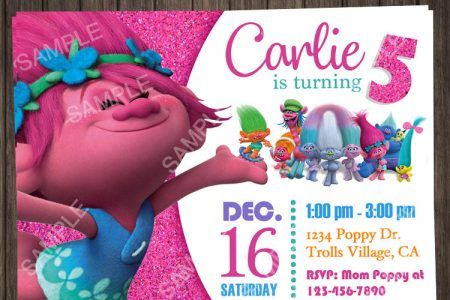 Trolls Party Invitations, Trolls Birthday Invitation Free Template, Trolls Birthday Party Invitations, Trolls Invitation Template, Trolls Decor, Trolls Birthday Invitation, Trolls Invitation, Birthday Invitations Templates, Birthday Party Invitations Free