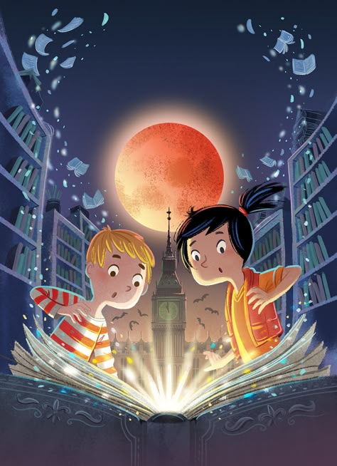 Charlene Chua, illustration | Children's illustrator, Canada - Lost Library Lost Library, Magic Library, Childrens Poems, Library Posters, Illustration Art Kids, Children's Comics, Graphic Design Infographic, Childrens Books Illustrations, Book Illustration Art