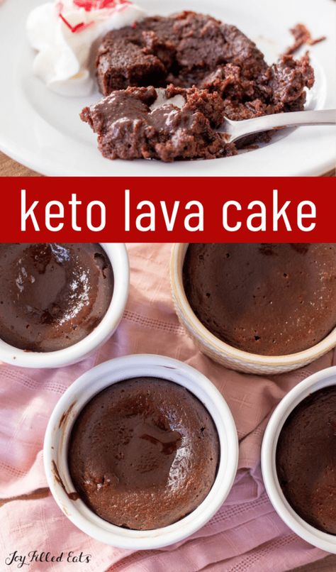 Keto Lava Cake - Low Carb, Sugar-Free, Gluten-Free, Grain-Free, THM S Keto Lava Cake, Keto And Gluten Free, Low Carb Treat, Desserts Keto, Keto Mug Cake, Low Carb Treats, Low Carb Dessert, Keto Brownies, Lava Cake