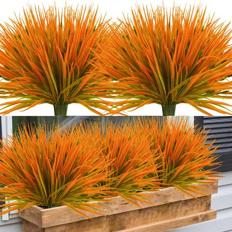 PRICES MAY VARY. Super Value Fall outdoor Set : A set of 40Pcs and each stem have 5 branches. The length of our fake grass is about 13.7". Each blade of grass is individual and can be slid up or down on the main stem to achieve varied heights UV Resistant Outdoor fall flowers : our artificial fall outdoor flower is weatherproof, waterproof, and sturdy, Featuring low maintenance and daily care, no watering, fertilizing or pruning Vibrantly Colored& Realistic looking: our faux fall leaf has a natu Small Yard Fall Decor, Outdoor Fall Decor Scarecrow, Fall Home Entrance Decor, Fall Flower Arrangements For Home Autumn, Tall Planters Front Door Fall Decor, Faux Fall Floral Arrangements Outdoor, Harvest Fall Decor, Fake Pumpkins Outside, Fall Walkway Decor