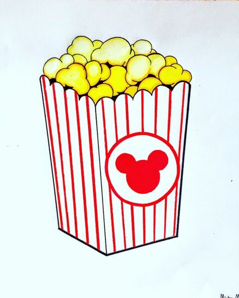 mickey mouse popcorn I designed. property of Barresocks Mickey Popcorn, Popcorn, Enamel Pins, Design