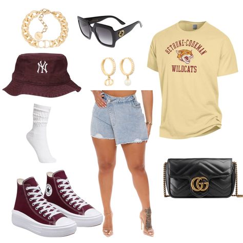 Nccu Homecoming Outfits, College Homecoming Outfit Hbcu Party, Fall Homecoming Outfits Hbcu, Hbcu Homecoming Outfits Party, Hbcu Football Game Outfits For Women, Homecoming Hbcu Outfits, Homecoming Game Outfits College Hbcu, College Football Game Outfit Black Woman, College Homecoming Outfit Hbcu