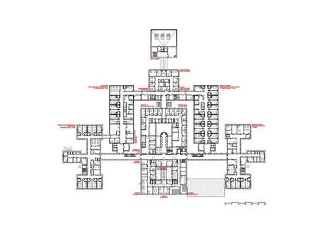 Avila Hospital,First Floor Plan 100 Bed Hospital Floor Plan, Hospital Plan, Hospital Floor Plan, Hospital Plans, Exams Memes, Hospital Architecture, Healthcare Architecture, Palliative Care, In Hospital