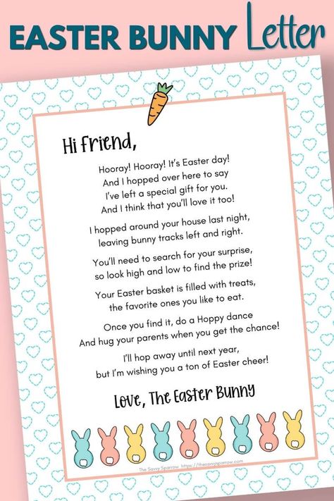 Looking for an Easter bunny letter template to put in your kids' Easter basket or use for an egg hunt? Grab these free printable Easter bunny letters to kids now! You can choose from 4 different Easter bunny letter templates to use! Easter Bunny Trap, Easter Bunny Letter To Kids, Easter Bunny Notes For Kids, What Is Your Easter Bunny Name, Easter Bunny Notes Free Printable, Easter Egg Hunt Letter From Easter Bunny, Easter Bunny Note, Letter From Easter Bunny Free Printable, Easter Egg Notes For Kids