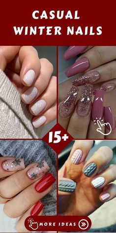 Ombre Sweater Nails, Sweater Look Nails, Cozy Nail Designs, Cute Winter Nails Acrylic Short, Winter Sweater Nail Designs, Sweater Effect Nails, Short Square Acrylic Nails Winter, Nail Design For Winter, Hot Chocolate Nails