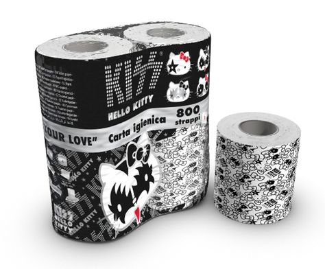 Hello Kitty / Kiss toilet paper #packaging Hello Kitty Kiss, Hello Kitty Bathroom, Kitty Kisses, Hello Kitty House, Hello Kit, Gene Simmons, Hello Kitty Items, Rilakkuma, Anime Kiss