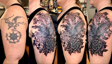 Coverup Tattoo Before And After, Tattoo Coverups Before And After, Black Tattoo Cover Up Before And After, Dark Cover Up, Large Dark Tattoo Cover Up, Mandala Cover Up Tattoo Before And After, Cover Up Tattoos Before And After, Cover Up Tattoos For Women, Coverup Tattoo