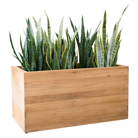 Best Walmart Spring Decor | POPSUGAR Home Rectangular Planter Box, Wooden Planter, Rectangular Planters, Dekor Diy, Square Planters, Backyard Garden Design, Humming Bird Feeders, Wooden Planters, Wood Planters