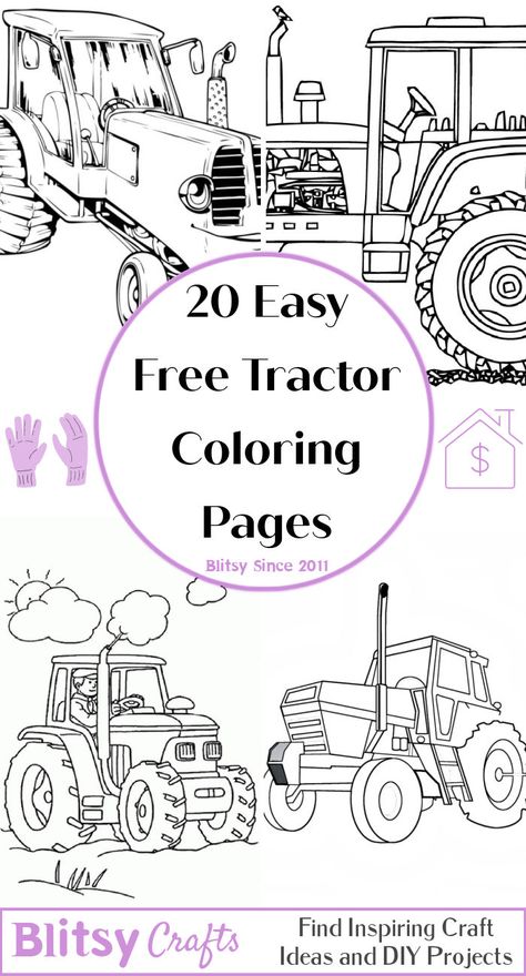 Tractor Colouring In Pages, Tractor Coloring Pages Free Printable, Tractor Coloring Pages, Harry Potter Coloring Pages, Tractors For Kids, Farm Coloring Pages, Tractor Pictures, Tractor Idea, Star Coloring Pages