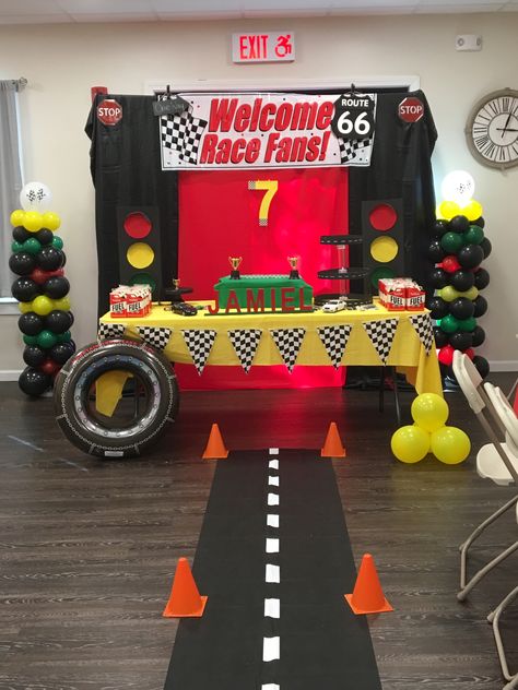 Trunk Or Treat Race Car Theme, Cars Trunk Or Treat Disney, Race Car Trunk Or Treat, Hot Wheels Trunk Or Treat, Two Fast Two Furious, Hot Wheels Themed Birthday Party, Trunker Treat Ideas, Race Car Themes, School Carnival